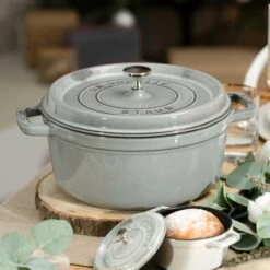Staub 4-quart White Truffle Round Dutch Oven -Zwilling Shop 1003199 05