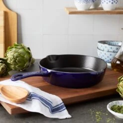 Staub 8.5" Sapphire Blue Cast Iron Deep Traditional Skillet -Zwilling Shop 1029928 05