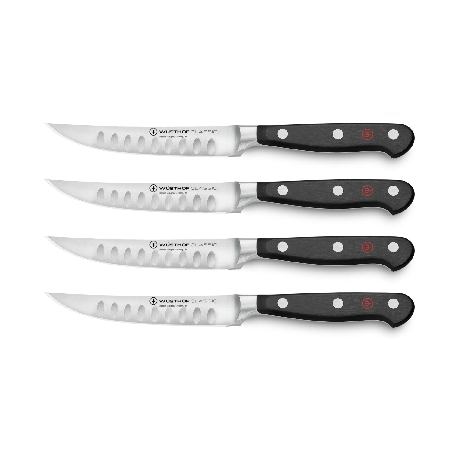 Wusthof Classic 4 Piece Hollow Edge Steak Knife Set 6 Wusthof Classic 4 Piece Hollow Edge Steak Knife Set - Image 4