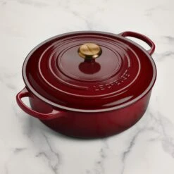 Le Creuset Signature Cast Iron 6.75-quart Rhone Round Wide Dutch Oven With Gold Knob -Zwilling Shop 1 da62a592 9ff1 4ac8 a592 b7f0c14c5e83