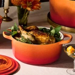 Le Creuset Signature Cast Iron 7.25-quart Flamme Doree Round Dutch Oven -Zwilling Shop 20241011 Q125BRAISEDCHICKEN 001