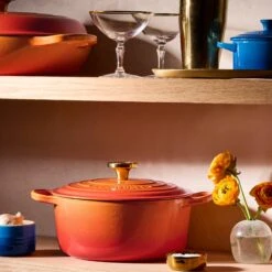 Le Creuset Signature Cast Iron 7.25-quart Flamme Doree Round Dutch Oven -Zwilling Shop 20241011 Q125FLAMMEDOREESHELF 002