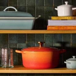 Le Creuset Signature Cast Iron 4.5-quart Flamme Doree Round Dutch Oven -Zwilling Shop 20241011 Q125FLAMMEDOREESHELF 008 b4ad6eef e393 4cb1 8ddf a963cfb9eb5a