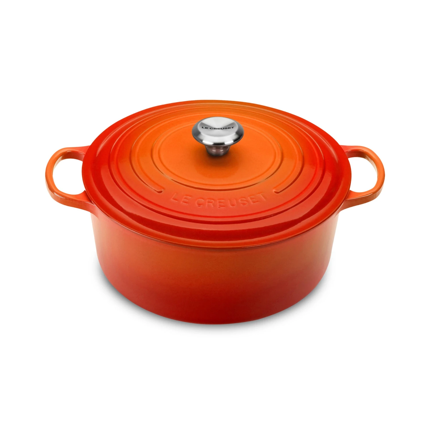 Le Creuset Signature Cast Iron 5.5-quart Flame Round Dutch Oven 3 Le Creuset Signature Cast Iron 5.5-quart Flame Round Dutch Oven
