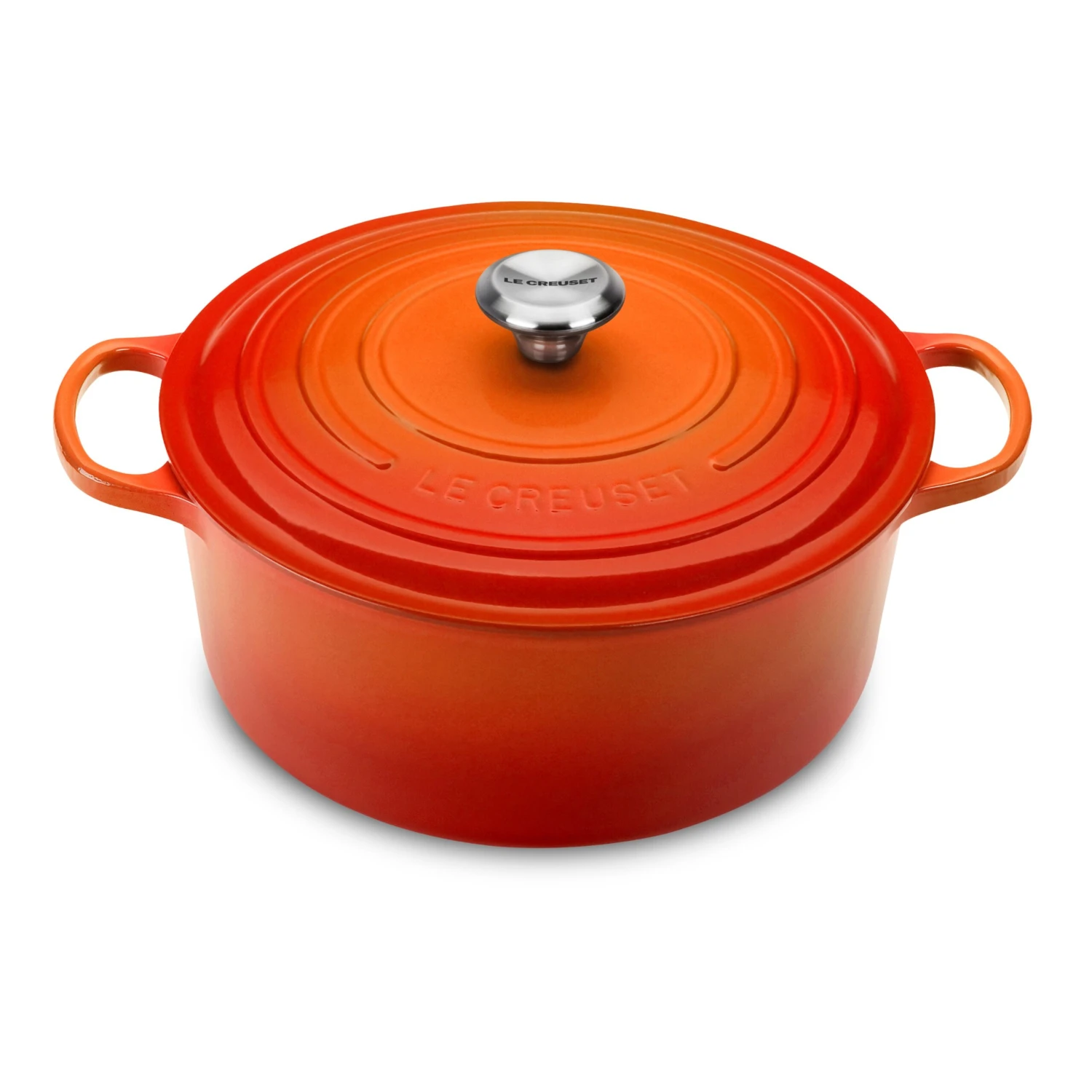 Le Creuset Signature Cast Iron 9-quart Flame Round Dutch Oven 3 Le Creuset Signature Cast Iron 9-quart Flame Round Dutch Oven