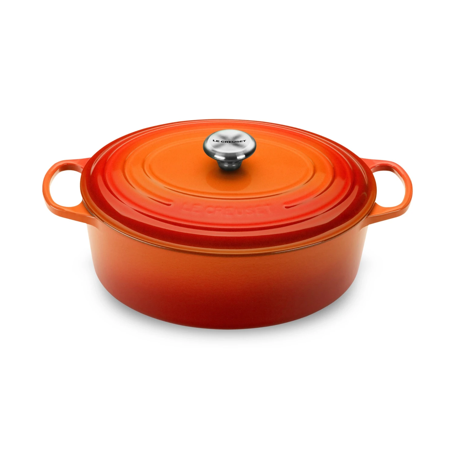 Le Creuset Signature Cast Iron 6.75-quart Flame Oval Dutch Oven 3 Le Creuset Signature Cast Iron 6.75-quart Flame Oval Dutch Oven