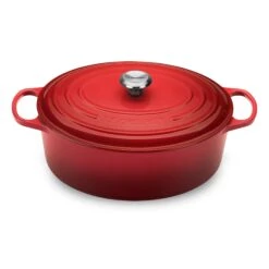Le Creuset Signature Cast Iron 9.5-quart Cerise Oval Dutch Oven