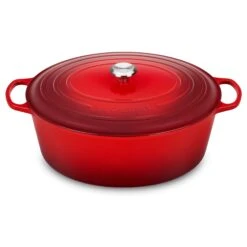 Le Creuset Signature Cast Iron 15.5-quart Cerise Oval Dutch Oven