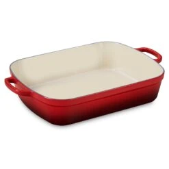 Le Creuset Signature Cast Iron 12.75" X 9.75" Cerise Roasting Pan