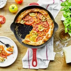 Staub 11" Cherry Red Cast Iron Deep Traditional Skillet -Zwilling Shop 2 a272ad17 3f8f 4036 9451 5e1482e21c70