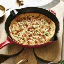 Staub 11" Cherry Red Cast Iron Deep Traditional Skillet -Zwilling Shop 2 b0f06a39 4391 49b7 92f3 7637650b68e3