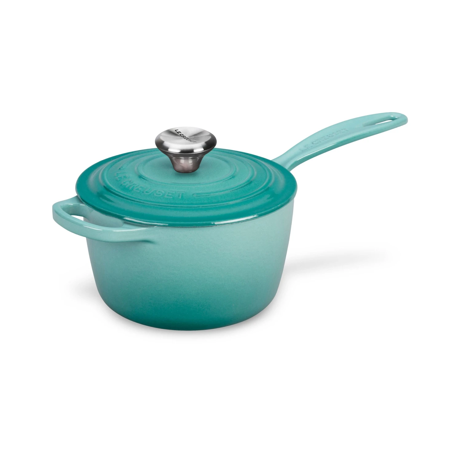 Le Creuset Signature Cast Iron 1.75-quart Caribbean Saucepan 3 Le Creuset Signature Cast Iron 1.75-quart Caribbean Saucepan