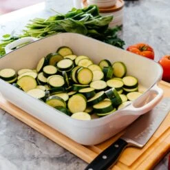 Le Creuset Signature Cast Iron 12.75" X 9.75" White Roasting Pan -Zwilling Shop 33741 5a03d097 673e 4ede 8337 9ec31a20cccf