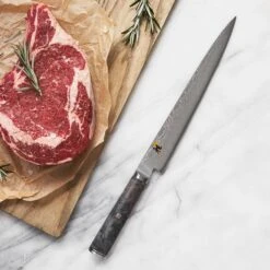 Miyabi Black 9.5" Slicing Knife 15 Miyabi Black 9.5" Slicing Knife -Zwilling Shop 34400 243 1019508 LS 02