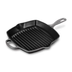 Le Creuset Signature Cast Iron 10.25" Oyster Square Grill Pan