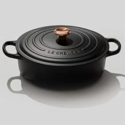 Le Creuset Signature Cast Iron 6.75-quart Licorice Round Wide Dutch Oven With Copper Knob 13 Le Creuset Signature Cast Iron 6.75-quart Licorice Round Wide Dutch Oven With Copper Knob -Zwilling Shop 37468