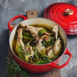 Le Creuset Signature Cast Iron 6.75-quart Cerise Round Wide Dutch Oven With Copper Knob -Zwilling Shop 37486