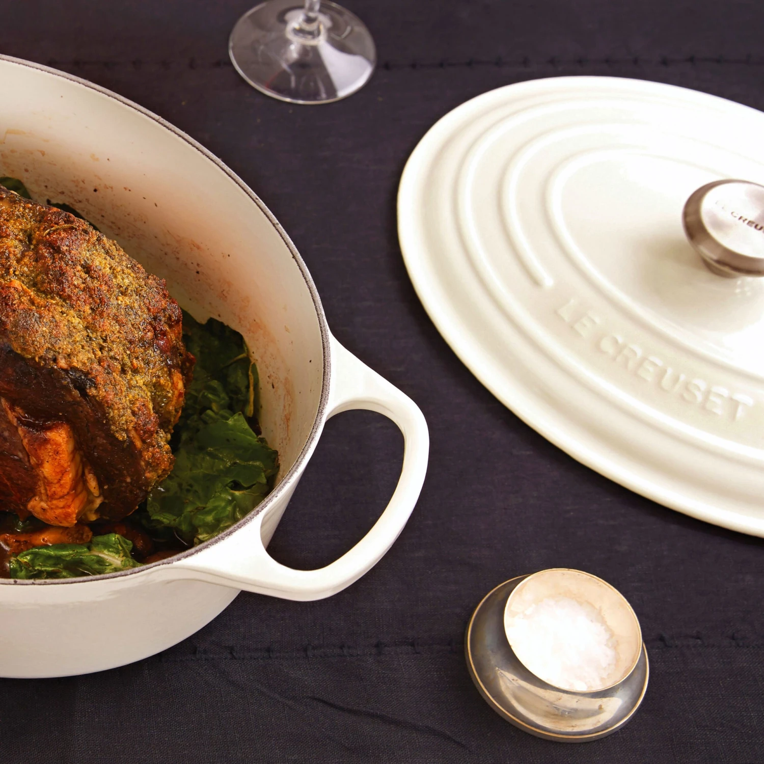 Le Creuset Signature Cast Iron 9.5-quart Meringue Oval Dutch Oven 8 Le Creuset Signature Cast Iron 9.5-quart Meringue Oval Dutch Oven - Image 6