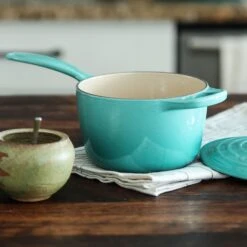 Le Creuset Signature Cast Iron 2.25-quart Caribbean Saucepan -Zwilling Shop 37857 d58db691 c94d 4d0e b938 b1798ccaf302