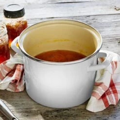 Le Creuset Enameled Steel 8-quart White Stock Pot 11 Le Creuset Enameled Steel 8-quart White Stock Pot -Zwilling Shop 38057