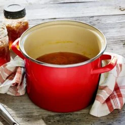 Le Creuset Enameled Steel 8-quart Cerise Stock Pot 11 Le Creuset Enameled Steel 8-quart Cerise Stock Pot -Zwilling Shop 38061