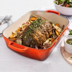 Le Creuset Signature Cast Iron 12.75" X 9.75" Flame Roasting Pan -Zwilling Shop 38484