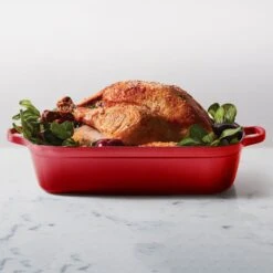 Le Creuset Signature Cast Iron 12.75" X 9.75" Cerise Roasting Pan -Zwilling Shop 38495 b1063447 7502 4842 b45f 6263c788156b