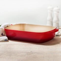 Le Creuset Signature Cast Iron 12.75" X 9.75" Cerise Roasting Pan -Zwilling Shop 38498 0d5cc65f 13dd 4cfd 9cc9 e2670aca3f1a