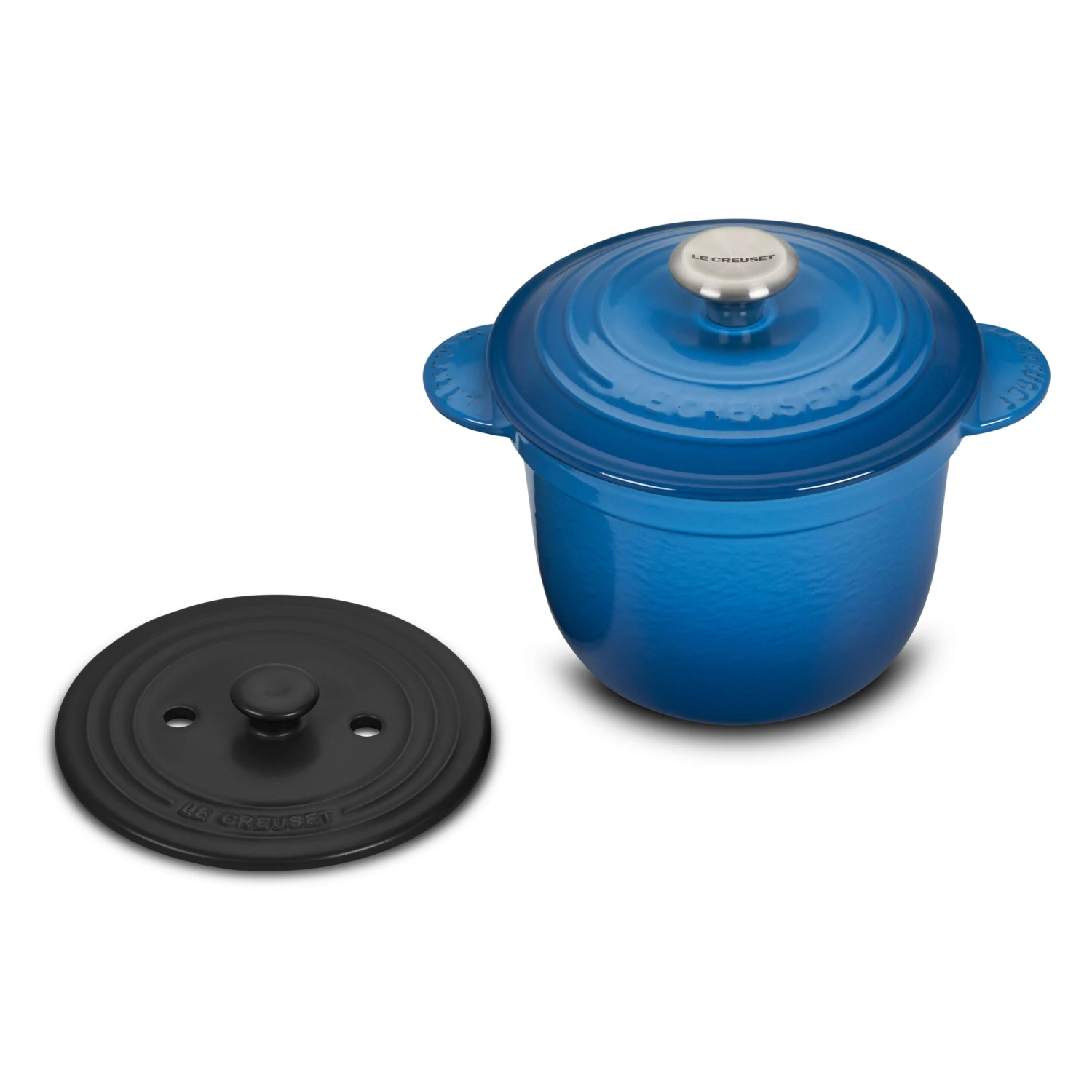 Le Creuset Signature Cast Iron 2.25-quart Marseille Rice Pot With Stoneware Insert 3 Le Creuset Signature Cast Iron 2.25-quart Marseille Rice Pot With Stoneware Insert