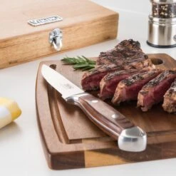 Viking 6 Piece Red Pakkawood Serrated Steak Knife Set With Presentation Case -Zwilling Shop 38752