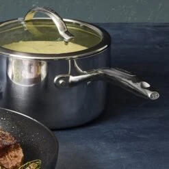 Scanpan HaptIQ 4-quart Stainless Steel Nonstick Saucepan -Zwilling Shop 39174