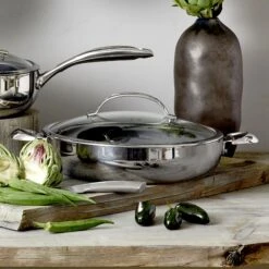 Scanpan HaptIQ 5.5-quart Stainless Steel Nonstick Braiser -Zwilling Shop 39216