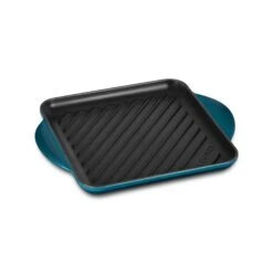 Le Creuset Cast Iron 9.5" Deep Teal Square Grill Pan