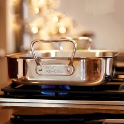 All-Clad 14" X 11" Roasting Pan With Rack 11 All-Clad 14" X 11" Roasting Pan With Rack -Zwilling Shop 40374