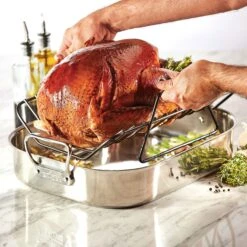 All-Clad 16" X 13" Roasting Pan With Rack -Zwilling Shop 40379