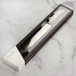 Wusthof Classic Ikon Creme 9" Double Serrated Bread Knife -Zwilling Shop 40789