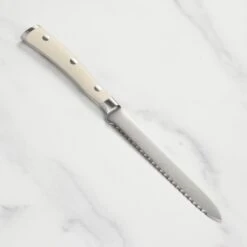 Wusthof Classic Ikon Creme 5" Serrated Utility Knife -Zwilling Shop 40809