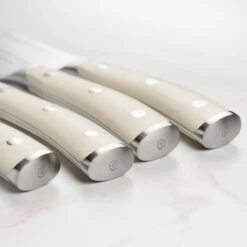 Wusthof Classic Ikon Creme 4 Piece Steak Knife Set With Wood Case -Zwilling Shop 41036