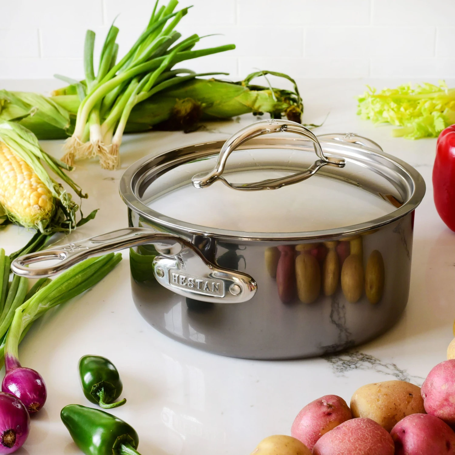 Hestan NanoBond 4-quart Titanium Stainless Steel Saucepan 4 Hestan NanoBond 4-quart Titanium Stainless Steel Saucepan - Image 2