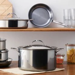 Hestan NanoBond 8-quart Titanium Stainless Steel Stock Pot -Zwilling Shop 41469