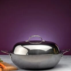 Hestan NanoBond 14" Titanium Stainless Steel Wok -Zwilling Shop 41514
