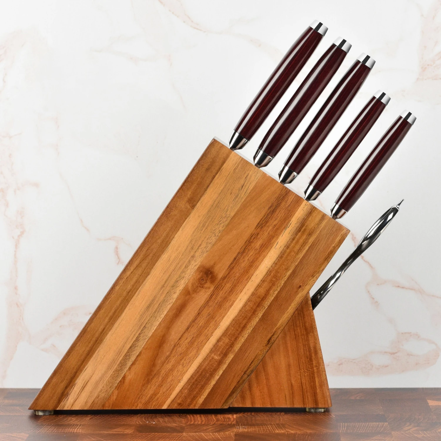 Yaxell Super Gou SG2 7 Piece Acacia Slim Knife Block Set 10 Yaxell Super Gou SG2 7 Piece Acacia Slim Knife Block Set - Image 8