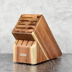 Wusthof Gourmet 16 Piece Acacia Knife Block Set With White Handles -Zwilling Shop 42631