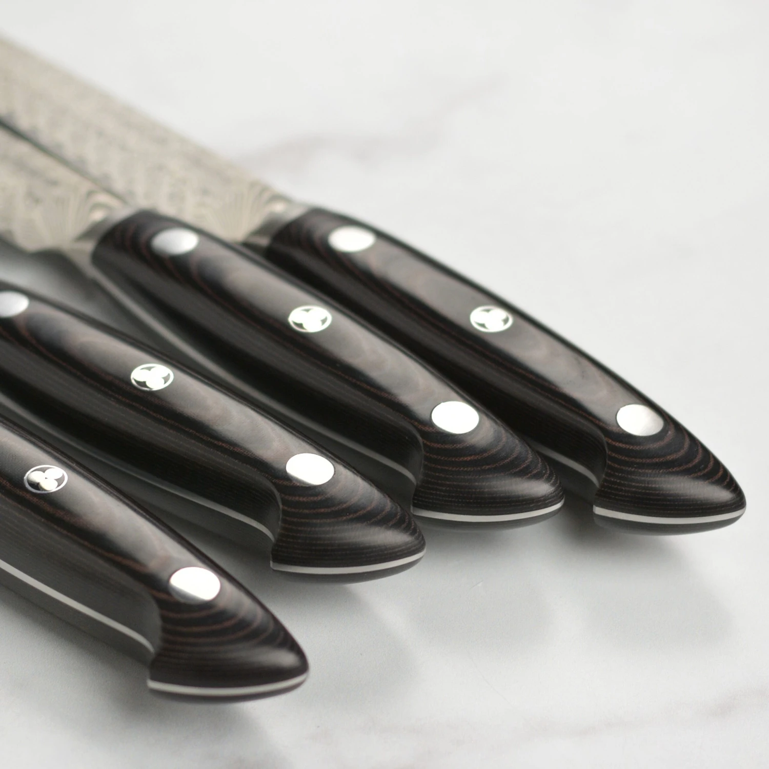 Kramer Stainless Damascus 6 Piece Steak Knife Set 4 Kramer Stainless Damascus 6 Piece Steak Knife Set - Image 2