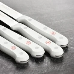 Wusthof Gourmet 4 Piece Steak Knife Set With White Handles -Zwilling Shop 44085