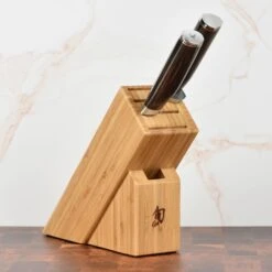 Shun Premier 8" Chef's Knife With Slim Knife Block & Steel -Zwilling Shop 44443