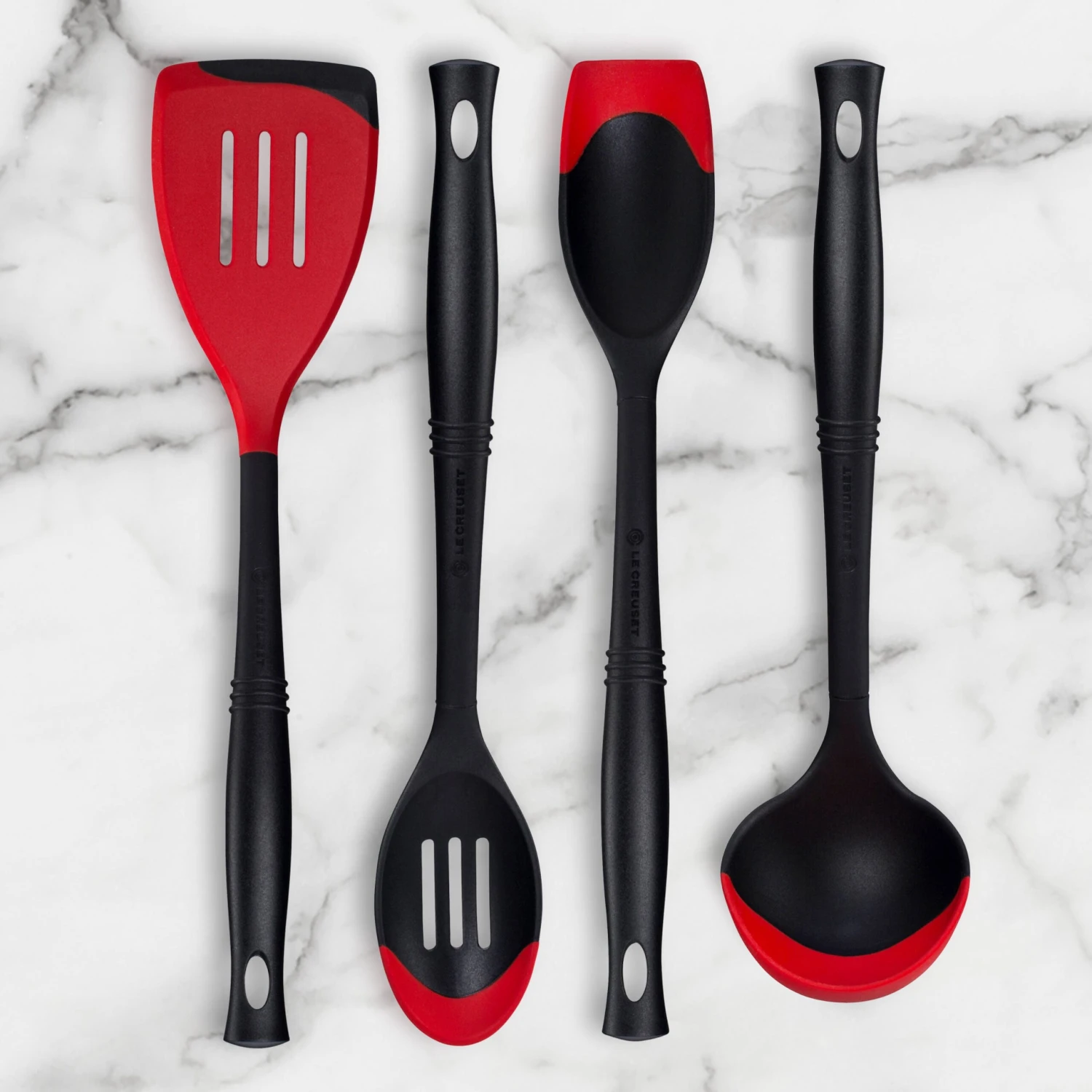 Le Creuset 4 Piece Bi-Material Silicone Utensil Set 4 Le Creuset 4 Piece Bi-Material Silicone Utensil Set - Image 2