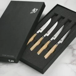 Shun Classic Blonde 4 Piece Steak Knife Set 11 Shun Classic Blonde 4 Piece Steak Knife Set -Zwilling Shop 44909
