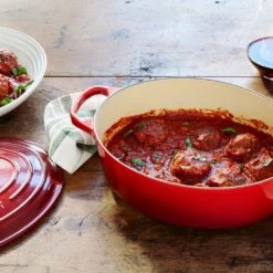 Le Creuset Signature Cast Iron 8-quart Cerise Oval Dutch Oven With Copper Knob -Zwilling Shop 45332