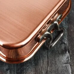 Mauviel 16" X 12" Tri-Ply Copper Roasting Pan & Rack With Cast Iron Handles 13 Mauviel 16" X 12" Tri-Ply Copper Roasting Pan & Rack With Cast Iron Handles -Zwilling Shop 45356